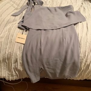 superdown Jenna One Shoulder Dress in Grey